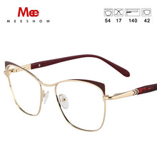 Carica l&#39;immagine nel visualizzatore di Gallery, MEESHOW Glasses Frame Men women cat eye Prescription Eyeglasses Female Myopia Optical Frames Clear Spectacles Eyewear glasses