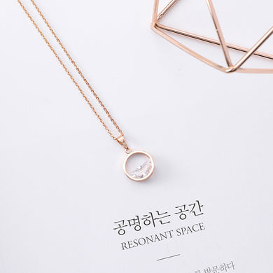 2018 New Elegant Shiny Zircon Circle Necklaces & Pendants Women Summer Fashion Jewelry Short Necklace