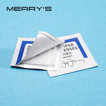 Load image into Gallery viewer, MERRY&#39;S Lens Cleaning Wipes Cleaning for Glasses Lenses Sunglasses Camera Lenses Cell Phone Laptop Lens Clothes 100ct Pack