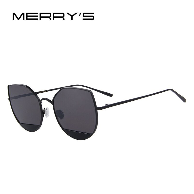 MERRYS 2023  Women Classic Brand Designer Cat Eye Sunglasses Metal Frame S8108