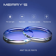 Load image into Gallery viewer, MERRYS Anti Blue Light Blocking 1.56 1.61 1.67 Prescription CR-39 Resin Aspheric Glasses Lenses Myopia Hyperopia Presbyopia Lens