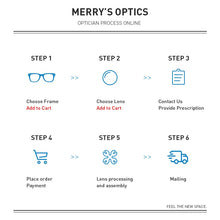 Load image into Gallery viewer, MERRYS Anti Blue Light Blocking 1.56 1.61 1.67 Prescription CR-39 Resin Aspheric Glasses Lenses Myopia Hyperopia Presbyopia Lens