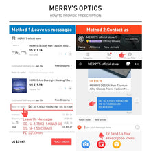 Load image into Gallery viewer, MERRYS Anti Blue Light Blocking 1.56 1.61 1.67 Prescription CR-39 Resin Aspheric Glasses Lenses Myopia Hyperopia Presbyopia Lens