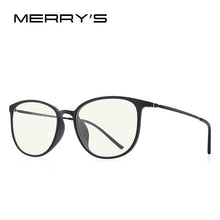 Load image into Gallery viewer, MERRYS Anti Blue Light Glasses For Men Women TR90 Screen Protection Glasses Retro Oval Eyeglasses Pure Titanium Temples S2501FLG