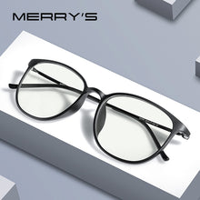 Load image into Gallery viewer, MERRYS Anti Blue Light Glasses For Men Women TR90 Screen Protection Glasses Retro Oval Eyeglasses Pure Titanium Temples S2501FLG