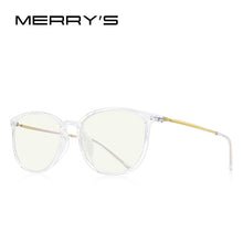 Load image into Gallery viewer, MERRYS Anti Blue Light Glasses For Men Women TR90 Screen Protection Glasses Retro Oval Eyeglasses Pure Titanium Temples S2501FLG