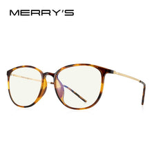 Load image into Gallery viewer, MERRYS Anti Blue Light Glasses For Men Women TR90 Screen Protection Glasses Retro Oval Eyeglasses Pure Titanium Temples S2501FLG