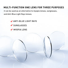 Load image into Gallery viewer, MERRYS Anti Blue Light Rays Photochromic Series 1.56 1.61 1.67 Prescription CR-39 Resin Aspheric Glasses Lenses Myopia Lens