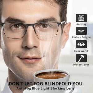 MERRYS Anti-Fog Blue Light Blocking Series Optical Prescription Glasses Lens CR-39 Resin Aspheric Glasses Anti Fog Lens