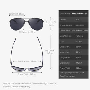 MERRYS Brand Men 100% Polarized Aluminum Alloy Frame Sunglasses  Mens Driving Sunglasses S8281