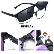 Load image into Gallery viewer, MERRYS DESIGN 2 In 1 Magnet Polarized Clip Glasses Frame Men Optical Myopia Clip Glasses For Men Eyeglasses Frame TR90 S2728