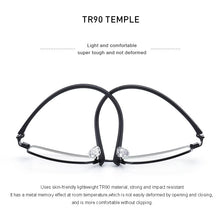 Carica l&#39;immagine nel visualizzatore di Gallery, MERRYS DESIGN 2 In 1 Magnete Polarizzato Clip di Occhiali Telaio Uomini Miopia Ottica Clip di Occhiali Per Gli Uomini Occhiali Da Vista Telaio TR90 S2728