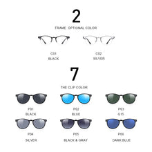 Carica l&#39;immagine nel visualizzatore di Gallery, MERRYS DESIGN 2 In 1 Magnet Polarized Clip On Glasses Frame For Women Clip Glasses Optical Prescription Eyeglasses Frame S2786