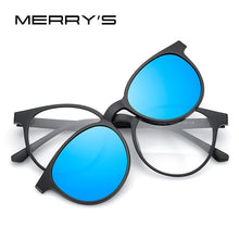 Load image into Gallery viewer, MERRYS DESIGN 5 In 1 Magnet Polarized Clip Glasses Frame Women Round Glasses Frame Eyeglasses S2320