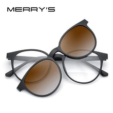 Load image into Gallery viewer, MERRYS DESIGN 5 In 1 Magnet Polarized Clip Glasses Frame Women Round Glasses Frame Eyeglasses S2320