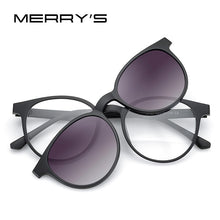 Load image into Gallery viewer, MERRYS DESIGN 5 In 1 Magnet Polarized Clip Glasses Frame Women Round Glasses Frame Eyeglasses S2320