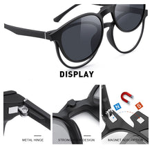 Load image into Gallery viewer, MERRYS DESIGN 5 In 1 Magnet Polarized Clip Glasses Frame Women Round Glasses Frame Eyeglasses S2320