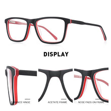 Carica l&#39;immagine nel visualizzatore di Gallery, MERRYS DESIGN Ragazzi Anti Blue Ray Occhiali che bloccano la luce Occhiali quadrati per computer per bambini Montature per occhiali in acetato S7788FLG