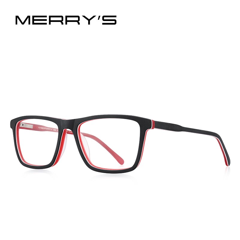 MERRYS DESIGN Ragazzi Anti Blue Ray Occhiali che bloccano la luce Occhiali quadrati per computer per bambini Montature per occhiali in acetato S7788FLG