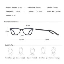Carica l&#39;immagine nel visualizzatore di Gallery, MERRYS DESIGN Boys Blue Light Blocking Glasses Square Computer Glasses For Kids Acetate Glasses Frames S7763FLG