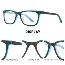 Carica l&#39;immagine nel visualizzatore di Gallery, MERRYS DESIGN Boys Blue Light Blocking Glasses Square Computer Glasses For Kids Acetate Glasses Frames S7763FLG