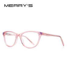 Carica l&#39;immagine nel visualizzatore di Gallery, MERRYS DESIGN Cat Eye Girls Glasses Frames Kids Anti Blue Ray Light Blocking Computer Glasses For Girl Acetate Frames S7800FLG