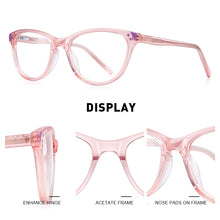 Carica l&#39;immagine nel visualizzatore di Gallery, MERRYS DESIGN Cat Eye Girls Glasses Frames Kids Anti Blue Ray Light Blocking Computer Glasses For Girl Acetate Frames S7800FLG