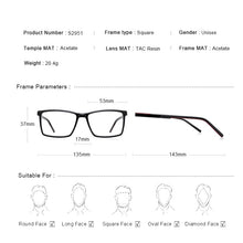 Load image into Gallery viewer, MERRYS DESIGN Classic Men Glasses Frames Acetate Optics Frame  Square Prescription Glasses Frames Optical Eyewear S2951