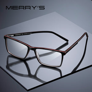 MERRYS DESIGN Classic Men Glasses Frames Acetate Optics Frame  Square Prescription Glasses Frames Optical Eyewear S2951