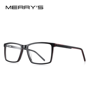 MERRYS DESIGN Classic Men Glasses Frames Acetate Optics Frame  Square Prescription Glasses Frames Optical Eyewear S2951