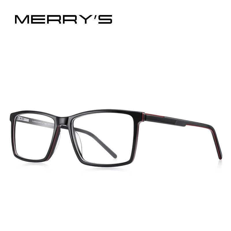 MERRYS DESIGN Classic Men Glasses Frames Acetate Optics Frame  Square Prescription Glasses Frames Optical Eyewear S2951