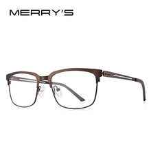 Load image into Gallery viewer, MERRYS DESIGN Classic Men Titanium Alloy Optical Glasses Frames  Ultralight Square Myopia Prescription Eyeglasses S2182