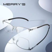 Carica l&#39;immagine nel visualizzatore di Gallery, MERRYS DESIGN Classic Men Titanium Alloy Optical Glasses Frames Male Ultralight Square Half Frame Eyeglasses S2367