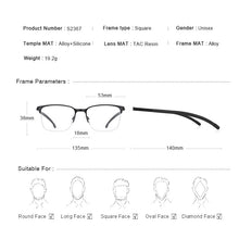 Carica l&#39;immagine nel visualizzatore di Gallery, MERRYS DESIGN Classic Men Titanium Alloy Optical Glasses Frames Male Ultralight Square Half Frame Eyeglasses S2367