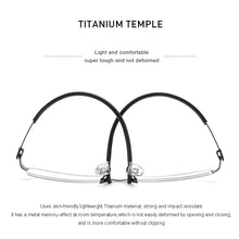 Carica l&#39;immagine nel visualizzatore di Gallery, MERRYS DESIGN Classic Men Titanium Alloy Optical Glasses Frames Male Ultralight Square Half Frame Eyeglasses S2367