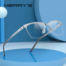 Carica l&#39;immagine nel visualizzatore di Gallery, MERRYS DESIGN Classic Men Titanium Alloy Optical Glasses Frames Male Ultralight Square Myopia Prescription Eyeglasses S2183