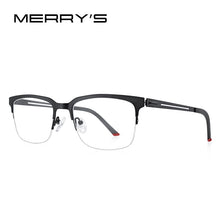 Carica l&#39;immagine nel visualizzatore di Gallery, MERRYS DESIGN Classic Men Titanium Alloy Optical Glasses Frames Male Ultralight Square Myopia Prescription Eyeglasses S2183