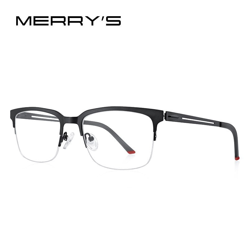 MERRYS DESIGN Classic Men Titanium Alloy Optical Glasses Frames Male Ultralight Square Myopia Prescription Eyeglasses S2183