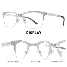 Carica l&#39;immagine nel visualizzatore di Gallery, MERRYS DESIGN Classic Men Titanium Alloy Optical Glasses Frames Male Ultralight Square Myopia Prescription Eyeglasses S2183
