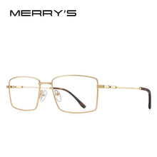 Carica l&#39;immagine nel visualizzatore di Gallery, MERRYS DESIGN Classic Men Titanium Alloy Optical Glasses Frames Ultralight Square Myopia Prescription Eyeglasses S2261