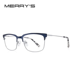 MERRYS DESIGN Classic Men Titanium Alloy Optical Glasses Frames Women Ultralight Square Myopia Prescription Eyeglasses S2084
