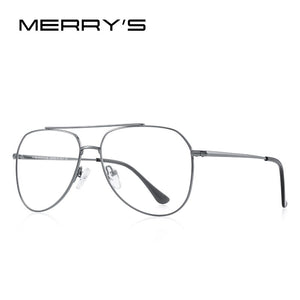 MERRYS DESIGN Classic Pilot Glasses Frame For Men Women Myopia Prescription Glasses Frames Optical Eyewear S2689