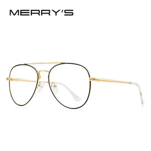 MERRYS DESIGN Classic Pilot Glasses Frame For Men Women Myopia Prescription Glasses Frames Optical Eyewear S2413