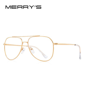 MERRYS DESIGN Classic Pilot Glasses Frame For Men Women Myopia Prescription Glasses Frames Optical Eyewear S2689