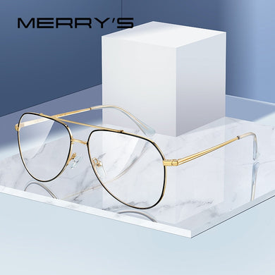 MERRYS DESIGN Classic Pilot Glasses Frame For Men Women Myopia Prescription Glasses Frames Optical Eyewear S2689