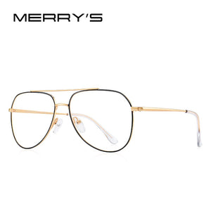 MERRYS DESIGN Classic Pilot Glasses Frame For Men Women Myopia Prescription Glasses Frames Optical Eyewear S2689