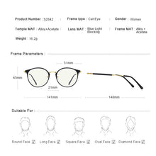 Load image into Gallery viewer, MERRYS DESIGN Classic Women Blue Light Blocking Glasses Cat Eye Anti-Blue Light Gaming Computer Glasses S2642