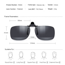 Carica l&#39;immagine nel visualizzatore di Gallery, MERRYS DESIGN Clip On Glasses Frame Clips Day Night Vision Clip Glasses UV400 Polarized Fishing Driving Sunglasses P0088