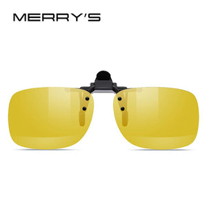 MERRYS DESIGN Clip On Glasses Frame Clips Day Night Vision Clip Glasses UV400 Polarized Fishing Driving Sunglasses P0088
