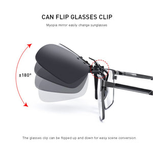 MERRYS DESIGN Clip On Glasses Frame Clips Day Night Vision Clip Glasses UV400 Polarized Fishing Driving Sunglasses P0088